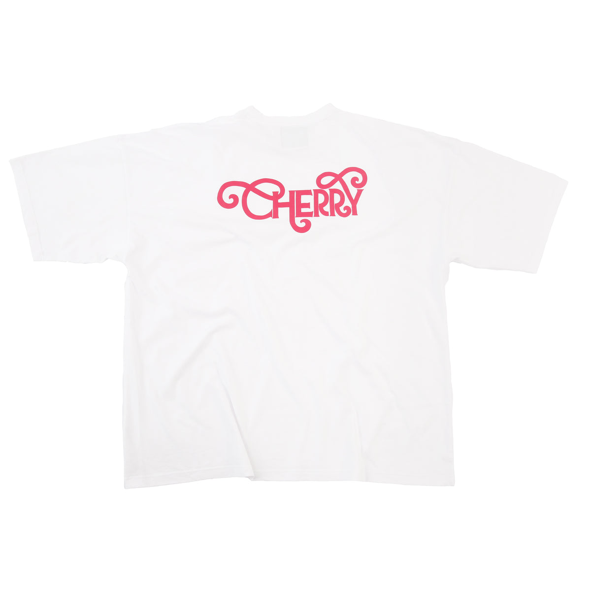 CHERRY DISCOTHEQUE - BIG BOY CUT BASIC LOGO T-SHIRT IN IVORY
