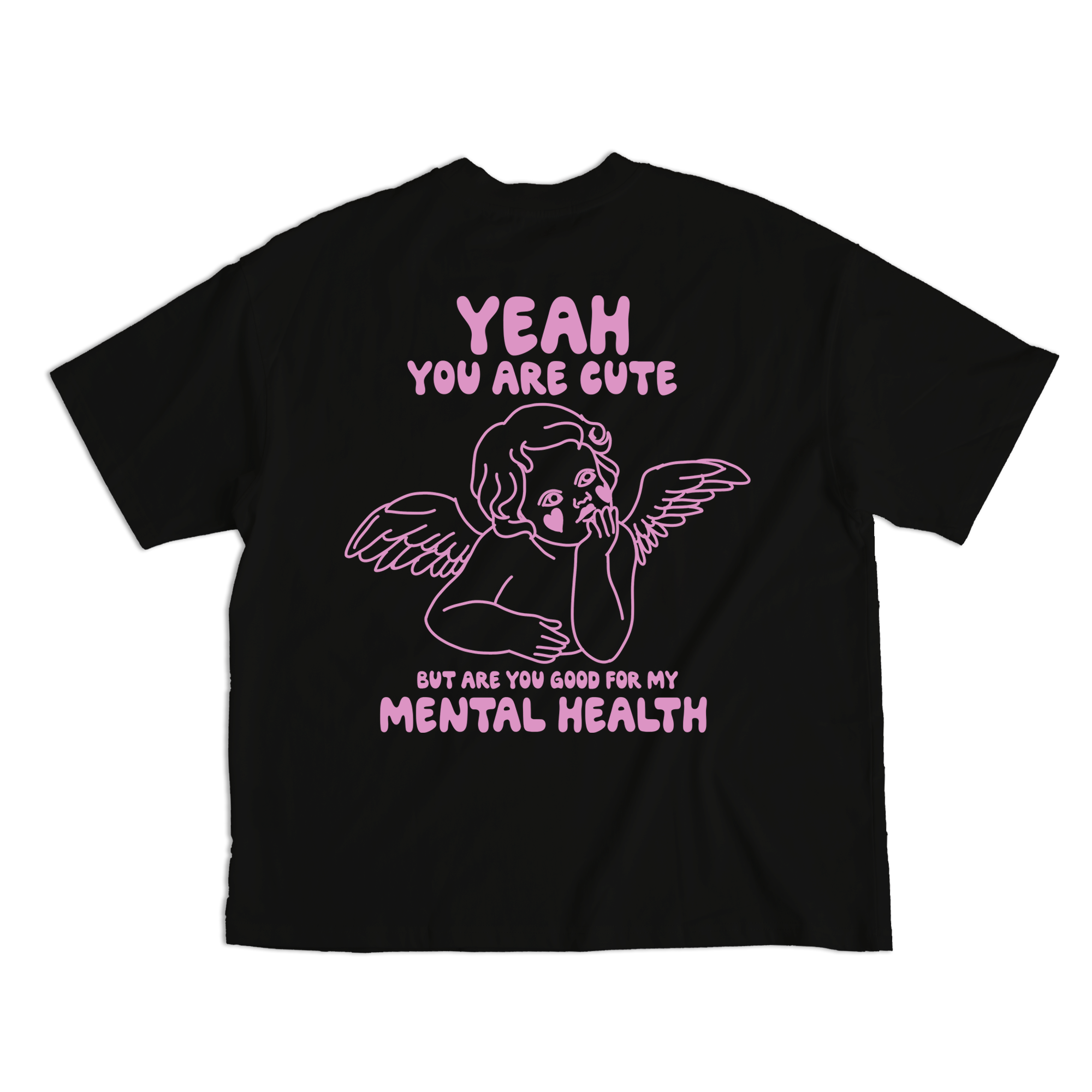 CHERRY BABY TEE IN BLACK