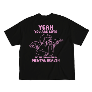 CHERRY BABY TEE IN BLACK