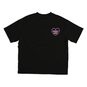 CHERRY BABY TEE IN BLACK