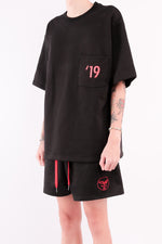 Load image into Gallery viewer, CHERRY DISCOTHEQUE - VIRUS OVERSIZE TEE IN BLACK
