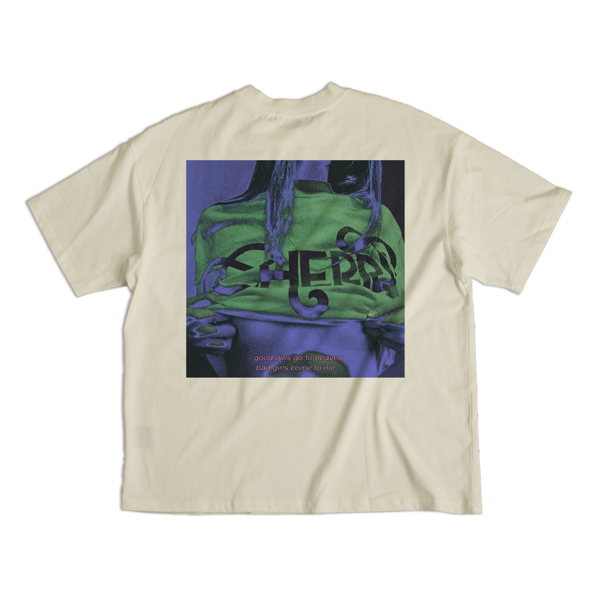GOOD GIRL TEE IN CREAM