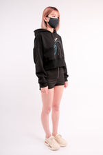 Load image into Gallery viewer, CHERRY DISCOTHEQUE - FLASHDANCE CROP HOODIE
