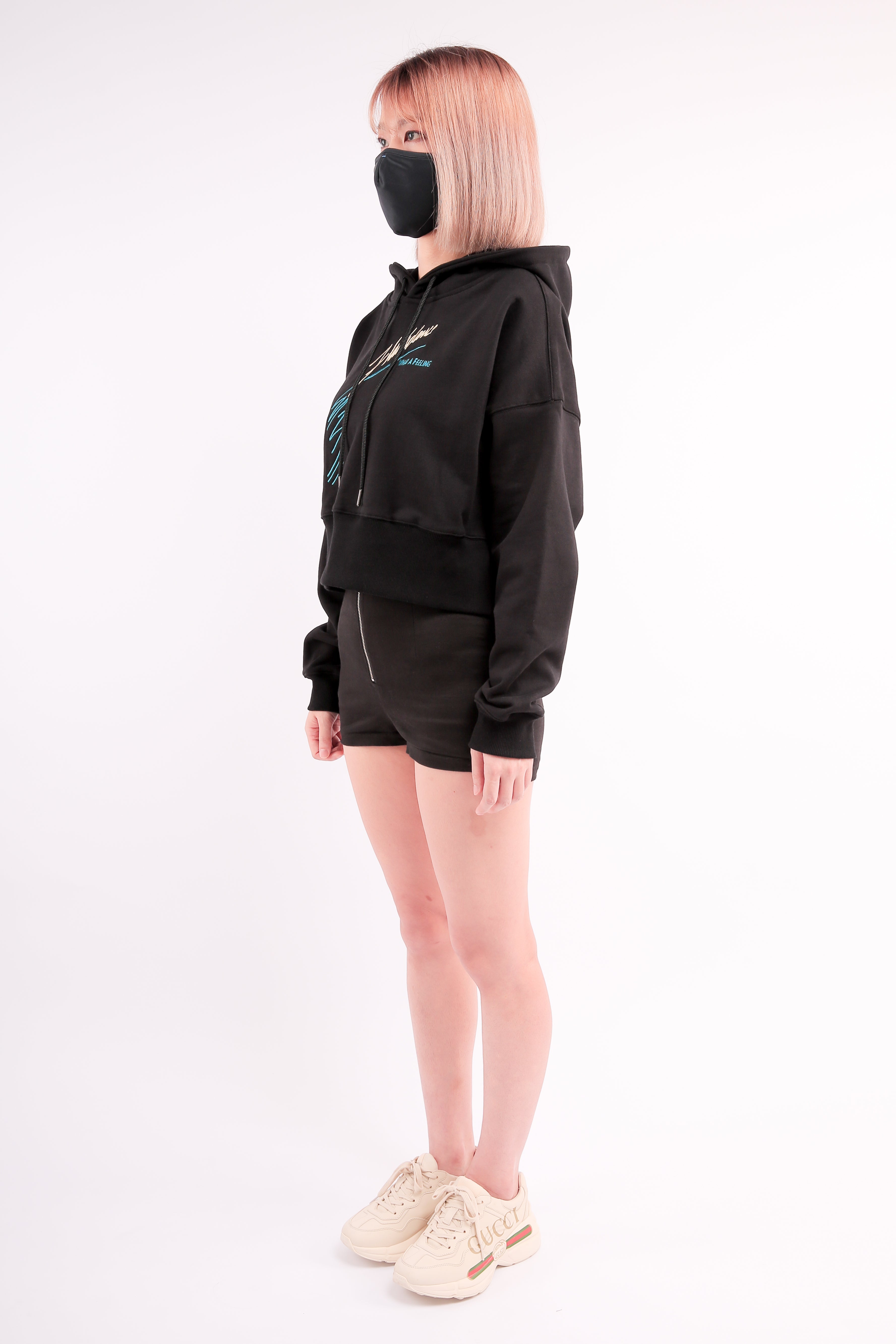 CHERRY DISCOTHEQUE - FLASHDANCE CROP HOODIE