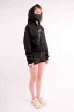 Load image into Gallery viewer, CHERRY DISCOTHEQUE - FLASHDANCE CROP HOODIE
