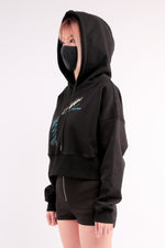 Load image into Gallery viewer, CHERRY DISCOTHEQUE - FLASHDANCE CROP HOODIE
