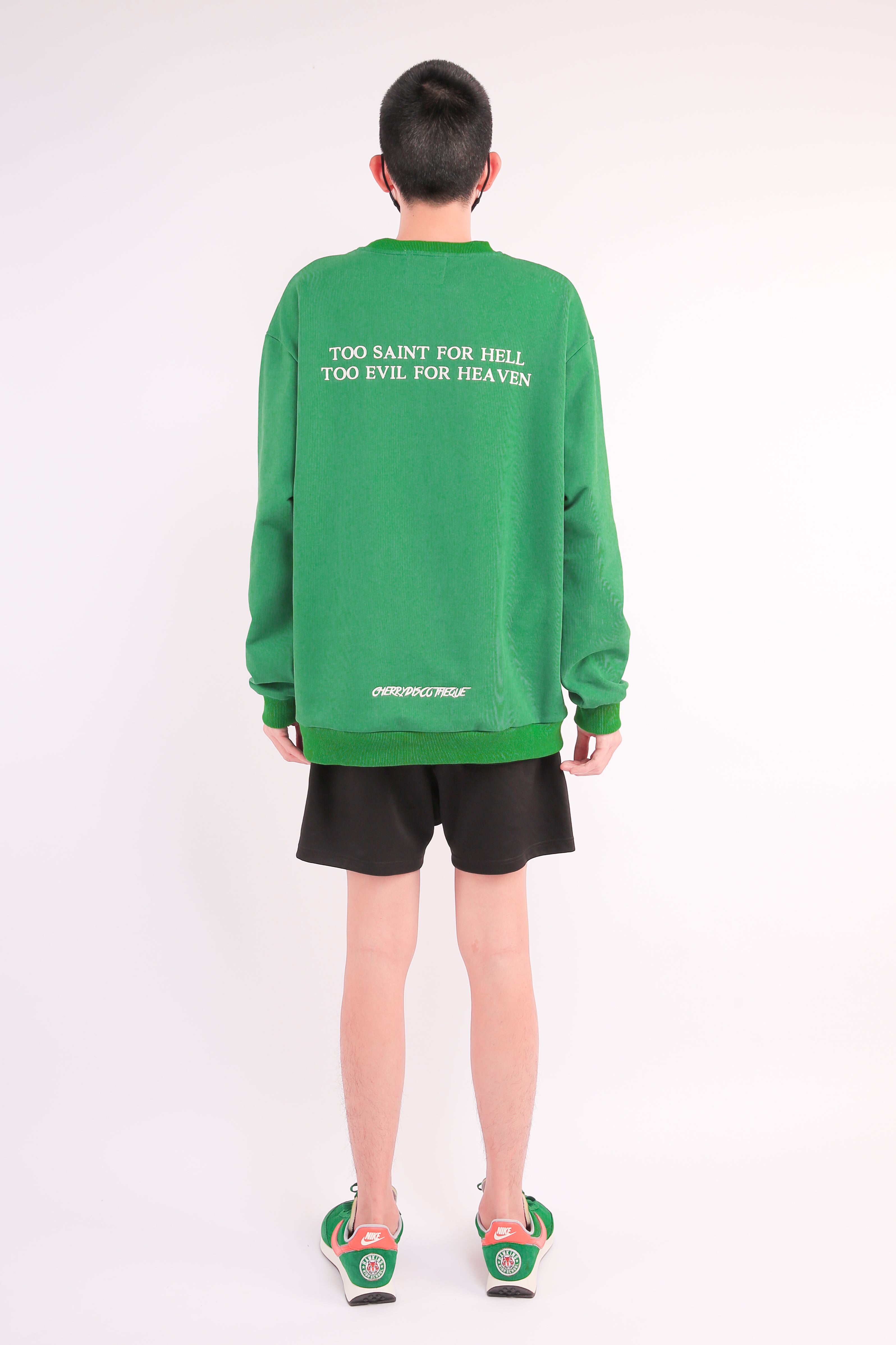 CHERRY DISCOTHEQUE - TOO SAINT SWEATER IN EMERALD GREEN