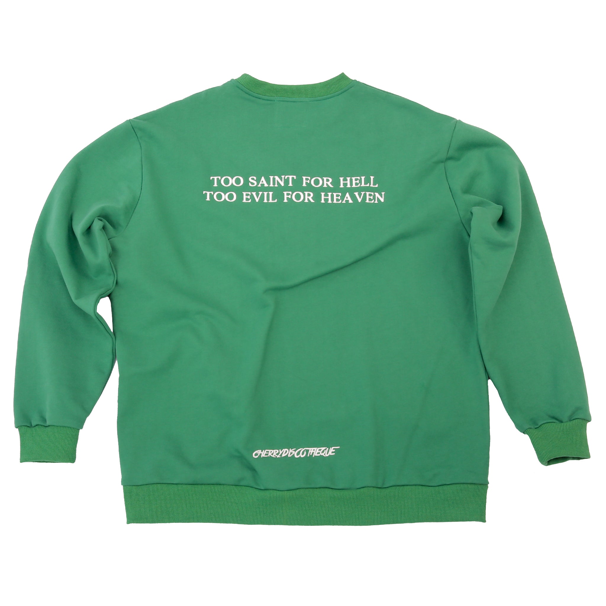 CHERRY DISCOTHEQUE - TOO SAINT SWEATER IN EMERALD GREEN