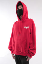 Load image into Gallery viewer, CHERRY DISCOTHEQUE - REFLECTIVE LOGO HOODIE IN CHERRY RED
