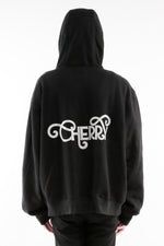Load image into Gallery viewer, CHERRY DISCOTHEQUE - REFLECTIVE LOGO HOODIE IN ONYX BLACK
