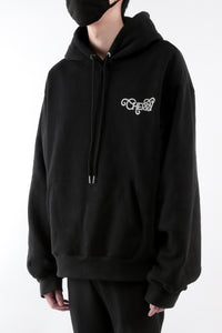 CHERRY DISCOTHEQUE - REFLECTIVE LOGO HOODIE IN ONYX BLACK