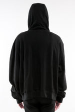 Load image into Gallery viewer, CHERRY DISCOTHEQUE - LOGO HOODIE IN ONYX BLACK WITH RED EMBROIDERY
