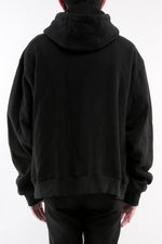 Load image into Gallery viewer, CHERRY DISCOTHEQUE - LOGO HOODIE IN ONYX BLACK WITH RED EMBROIDERY
