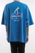 Load image into Gallery viewer, CHERRY DISCOTHEQUE - BIG BOY CUT NASA TEE IN COBALT BLUE
