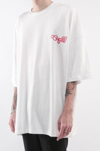 CHERRY DISCOTHEQUE - BIG BOY CUT TOUR TEE IN IVORY WHITE