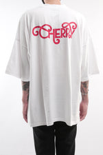 Load image into Gallery viewer, CHERRY DISCOTHEQUE - BIG BOY CUT BASIC LOGO T-SHIRT IN IVORY WHITE
