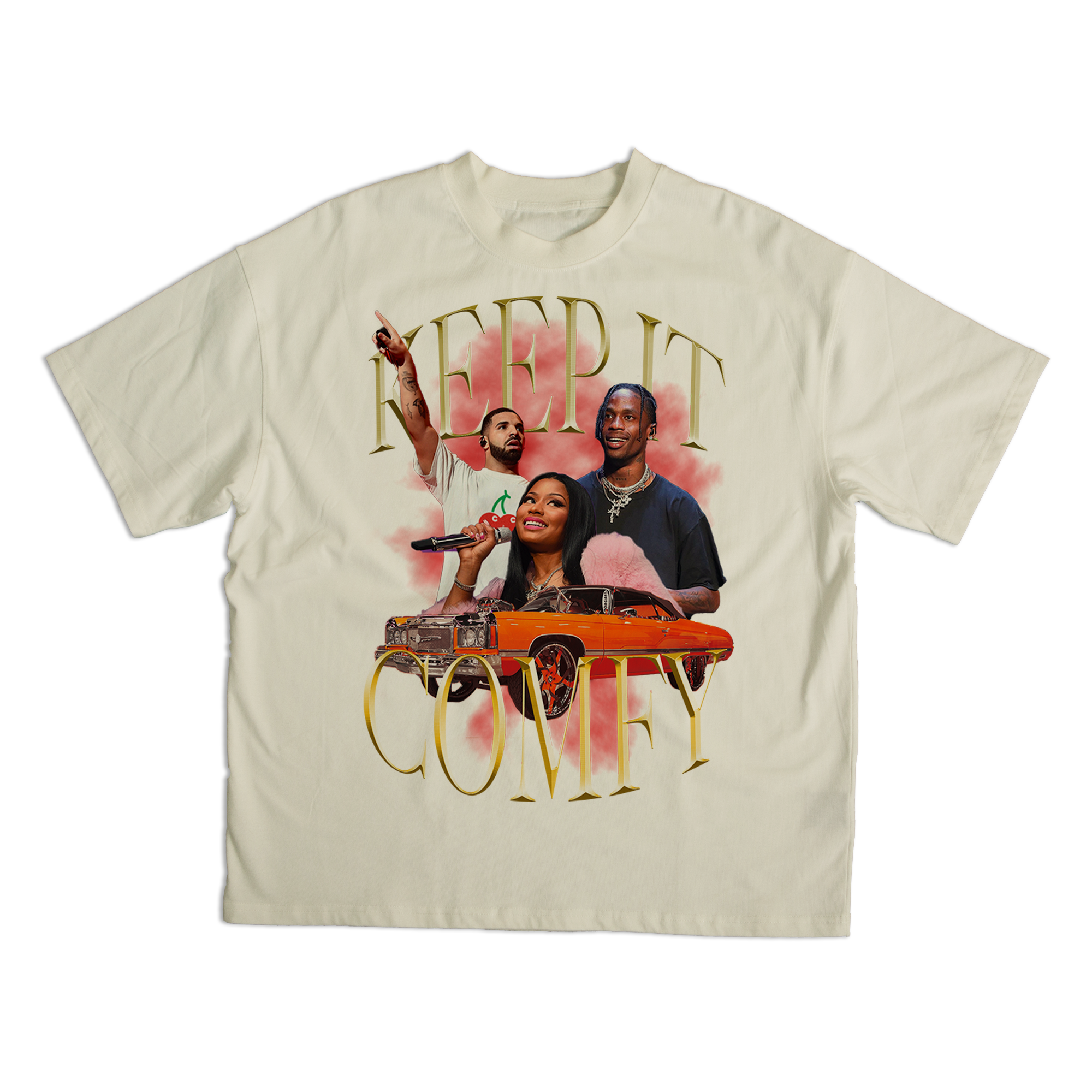 KEEP IT COMFY TEE VOL.1 IN CREAM Cherry Discotheque