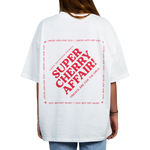 Load image into Gallery viewer, SUPER CHERRY AFFAIR TEE IN WHITE
