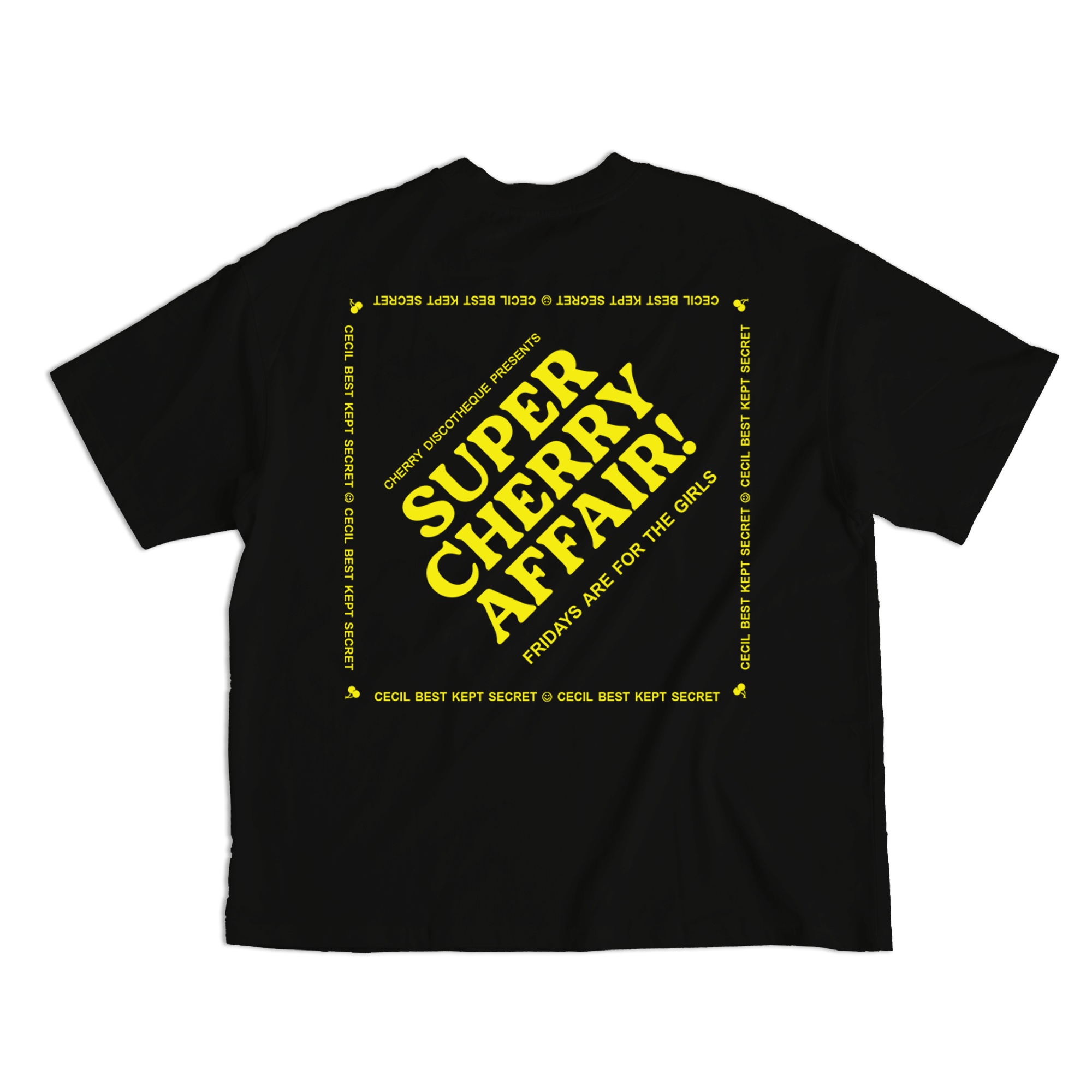 SUPER CHERRY AFFAIR TEE IN BLACK