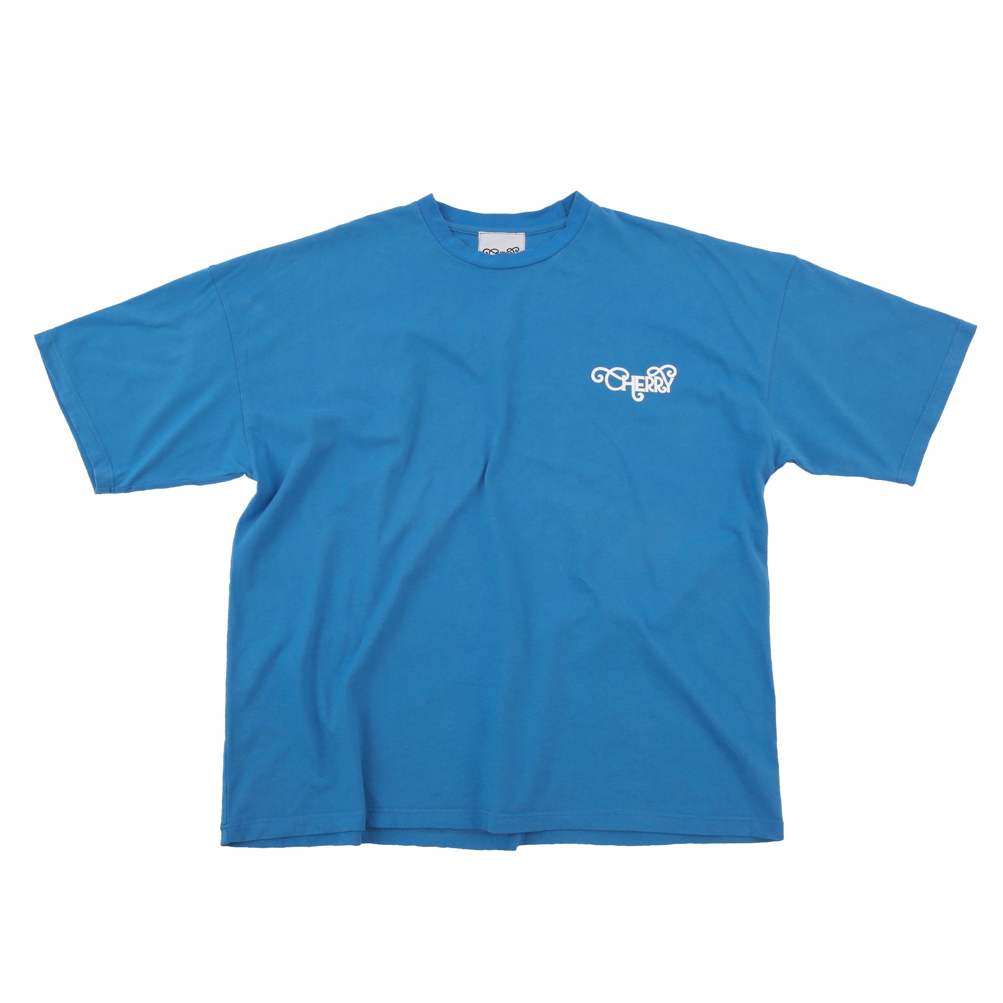 CHERRY DISCOTHEQUE - BIG BOY CUT NASA TEE IN COBALT BLUE