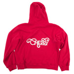 Load image into Gallery viewer, CHERRY DISCOTHEQUE - REFLECTIVE LOGO HOODIE IN CHERRY RED
