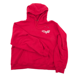 CHERRY DISCOTHEQUE - REFLECTIVE LOGO HOODIE IN CHERRY RED